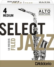 Rico Select Jazz Alto Saxophone Reeds Filed 4M Box of 10 Reeds